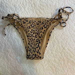 Cheetah bikini bottoms with side ties